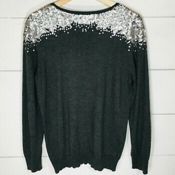 Michael  Kors Gray Sequins Sweater - Picture 2 of 8